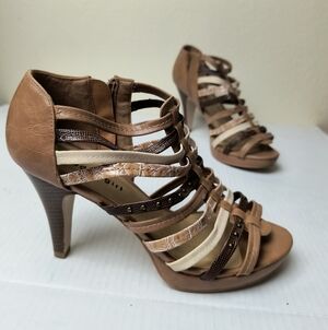 Madden Girl Kickoff 8.5 Multi-Tone Strappy Heels